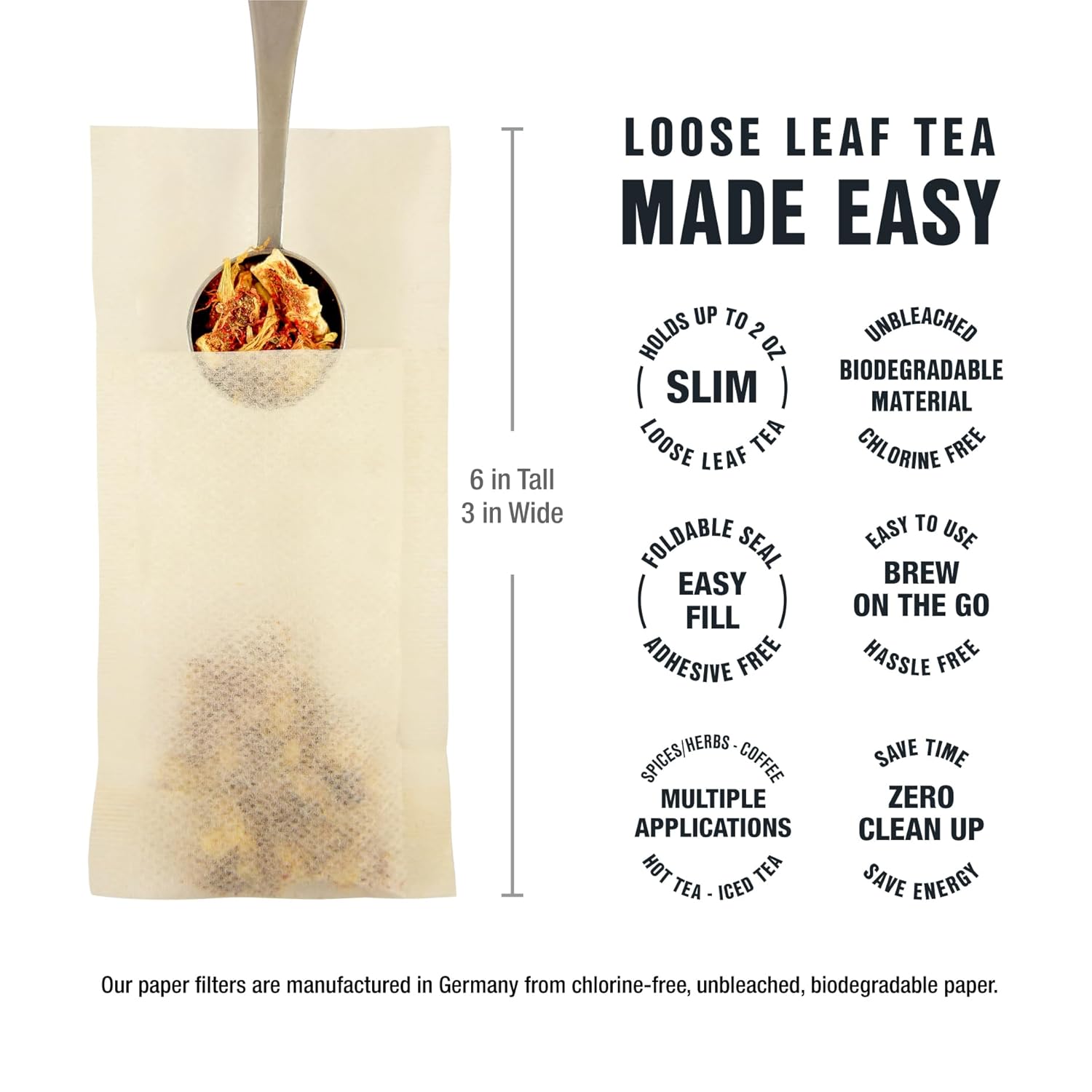 Tiesta Tea - Black Tea Starter Kit, Loose Leaf, Premium Black Gift Set, High Caffeinated, Make Hot or Iced, Variety Pack with 3 Samplers & 100 Disposable Filters