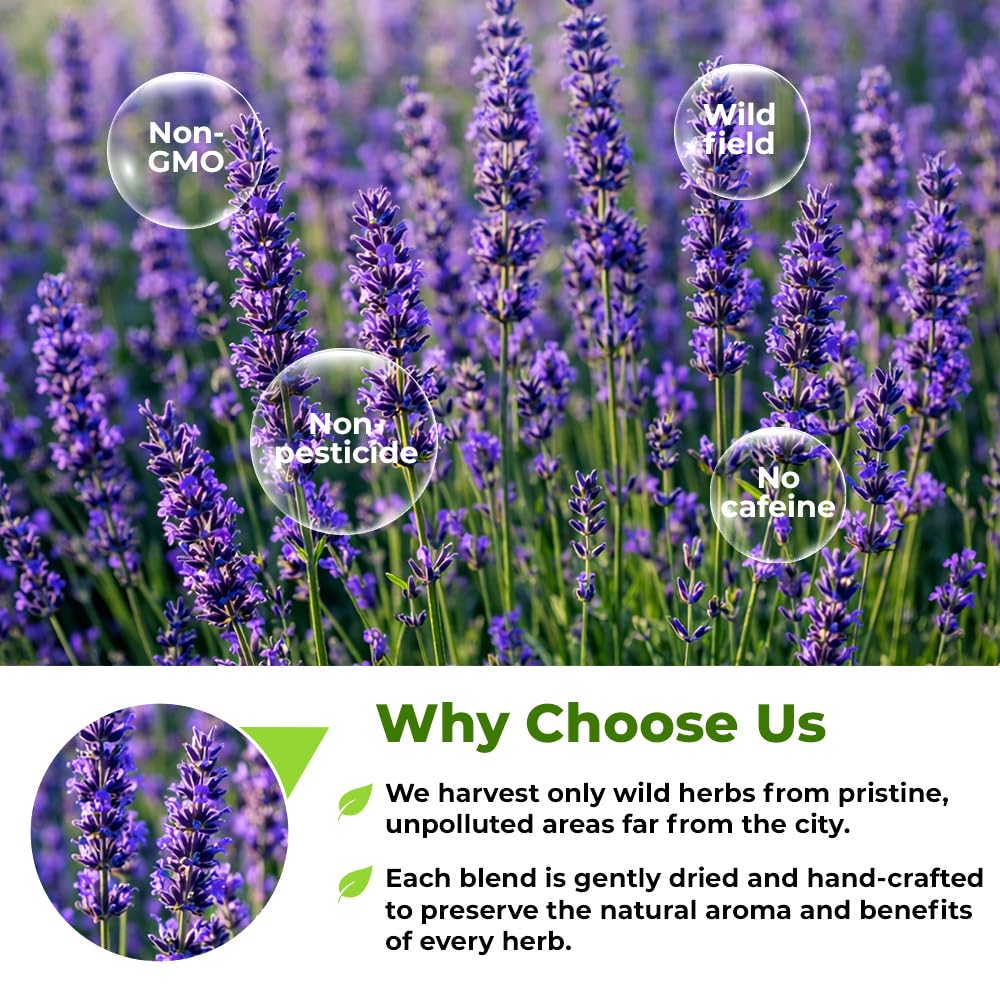 4 oz. Dried Lavender Flowers Herb Tea (Lavandula angustifolia) - 113 g Lavender Herbs Dried Tea Flores de lavanda