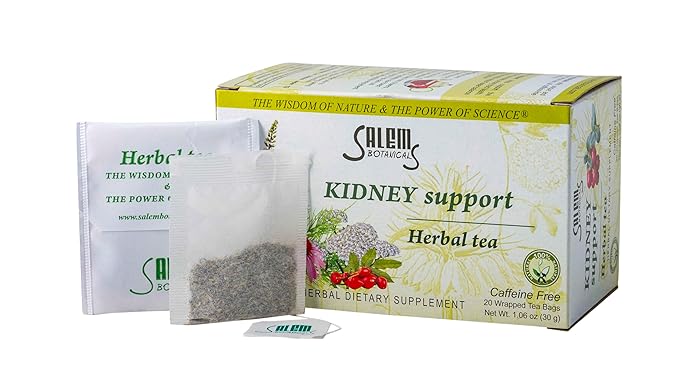 Kidney Support Tea - Herbal Blend for Kidney & Urinary Tract Health, Promotes Detox & Fluid Balance, Caffeine-Free - 20 Tea Bags