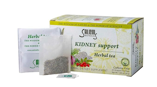 Kidney Support Tea - Herbal Blend for Kidney & Urinary Tract Health, Promotes Detox & Fluid Balance, Caffeine-Free - 20 Tea Bags
