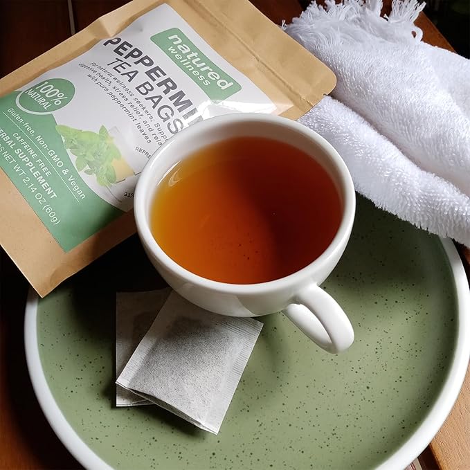 Natured Wellness Peppermint Tea Bags (Te De Menta) – Herbal Tea to Support Digestive Health, Sleep, and Relaxation – with Pure Peppermint Leaves