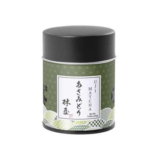 HAYASHIYA Matcha Powder - Asamidori - Kyoto Uji Ceremonial Grade, First Harvest Authentic Japanese Matcha Green Tea Powder (30g / 1.06oz)