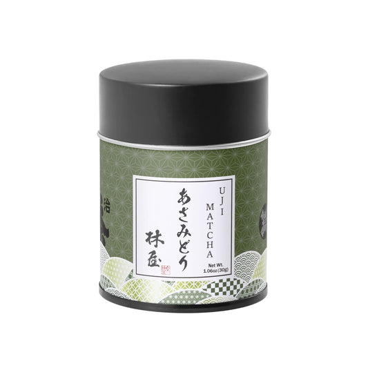 Hayashiya Matcha Powder - Asamidori - Kyoto Uji Ceremonial Grade, First Harvest Authentic Japanese Matcha Green Tea Powder (30g / 1.06oz)