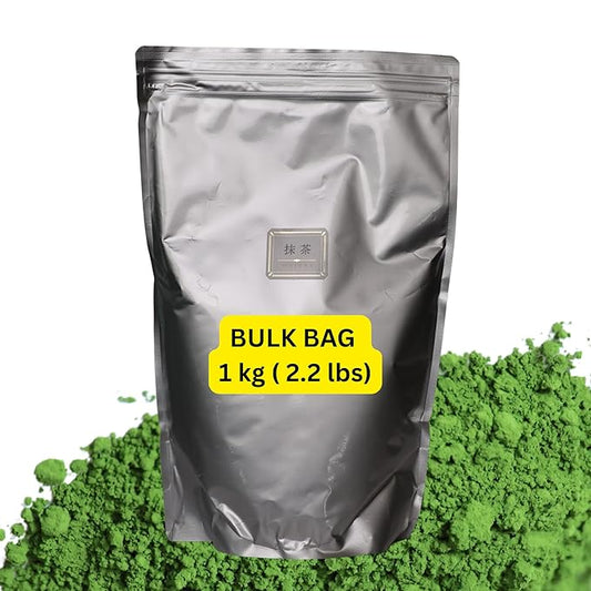Satoen Authentic Japanese Ceremonial Grade Matcha Powder - BULK BAG - 100% Spring Premium First Harvest - Matcha Crafted for Café & Businesses (1000g/2.2lbs)