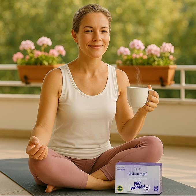 Prof Saracoglu 1 Box Pro-Woman Herbal Tea – Caffeine-Free Herbal Blend with Chamomile and Yarrow, Made for Women’s Daily Routine