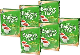 Barry's Tea Irish Breakfast 80 count Tea Bags (Pack of 6)