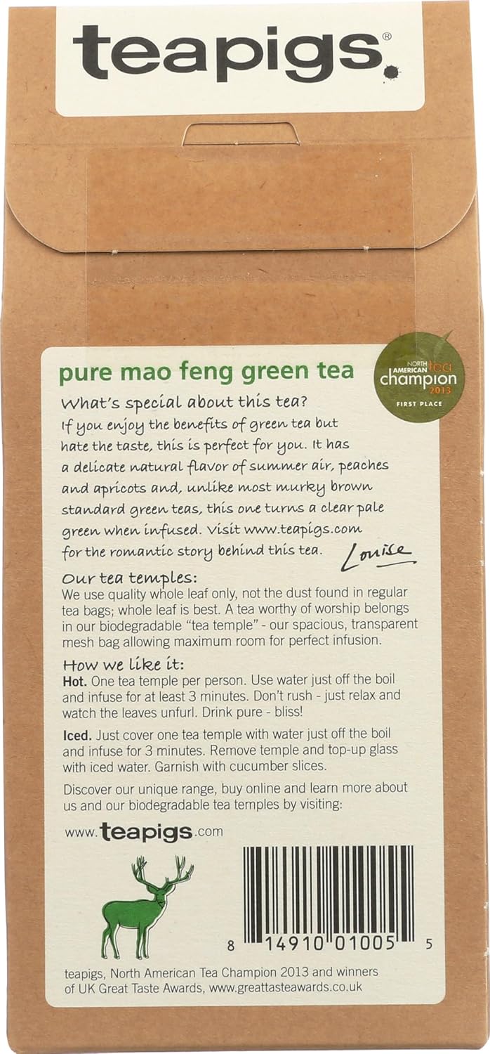 Teapigs, Tea Green Mao Feng, 15 Count