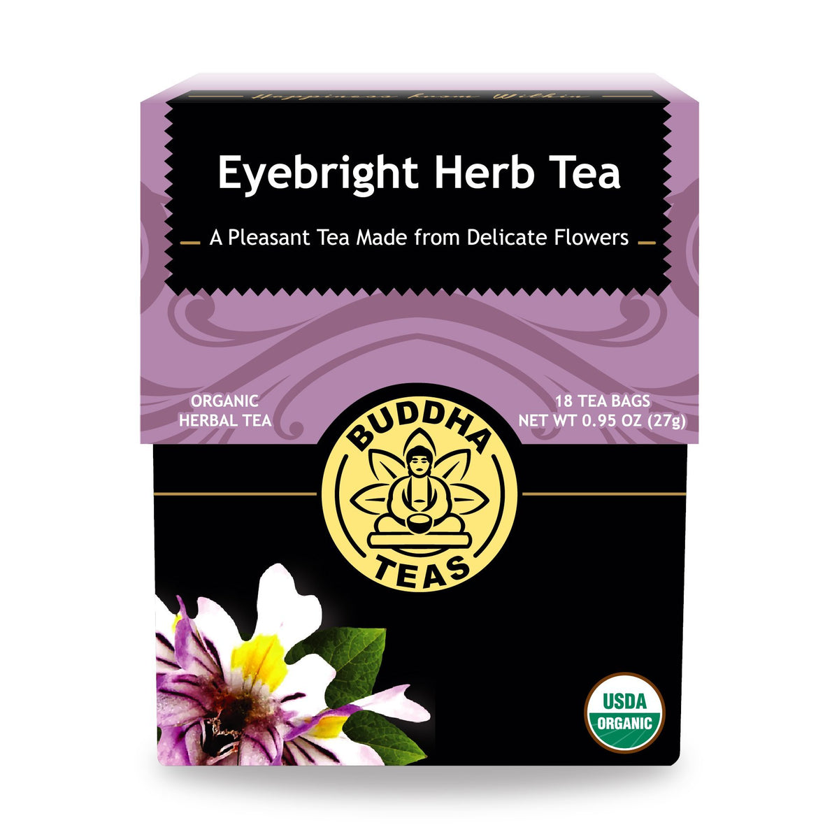 Buddha Teas Organic Eyebright Herb Tea - Herbal Tea, Caffeine Free