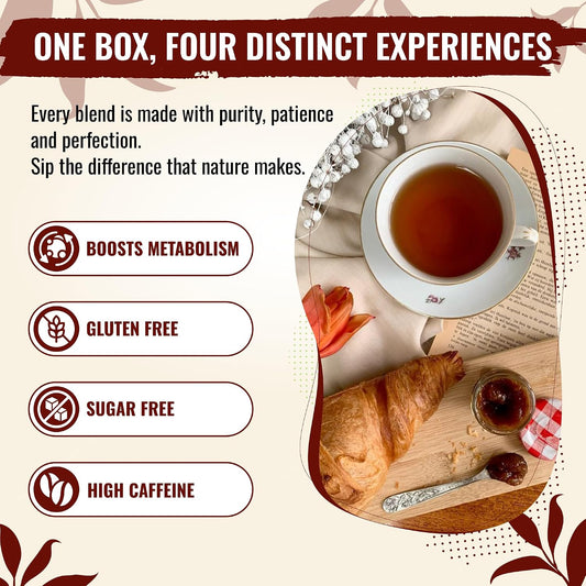 Tea Runners Breakfast Teas Variety Pack – English Breakfast, London Breakfast, Irish Breakfast, China Breakfast &amp; Morning Mojo – Premium Loose Leaf Black Tea Sampler – 0.75 oz Each, Pack of 5