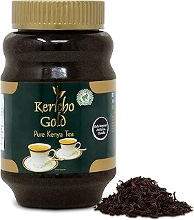 Kericho Gold Black Tea Jar 500 gms - Rich in Antioxidants - Orange Pekoe Tea - Kenya Origin - Unique Flavor -(Pack of 1)