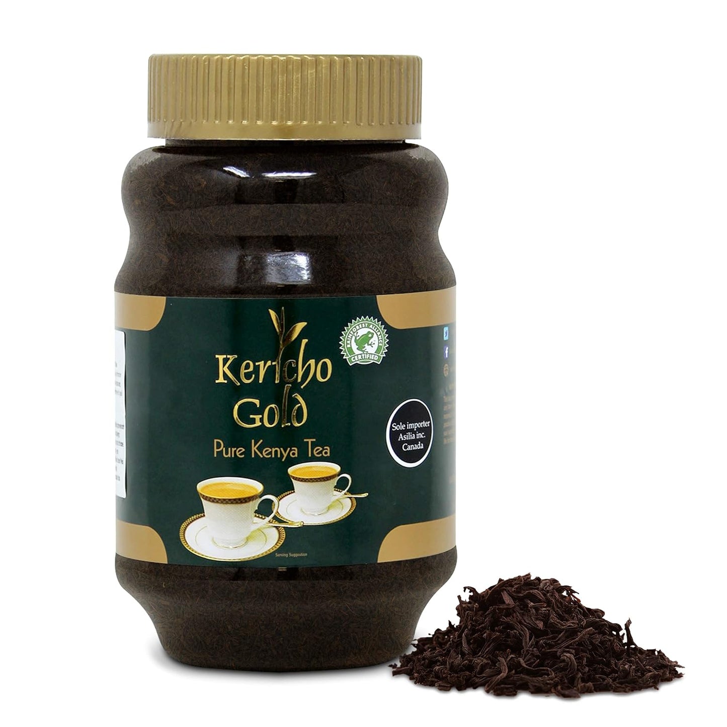 Kericho Gold Black Tea Jar 500 gms - Rich in Antioxidants - Orange Pekoe Tea - Kenya Origin - Unique Flavor