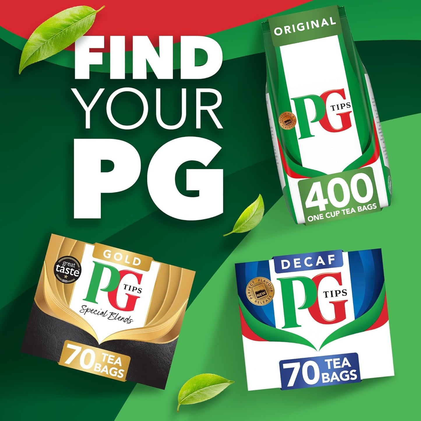 PG Tips Premium Black Tea Bags Non-Pyramid, 40 Count (Pack of 1)