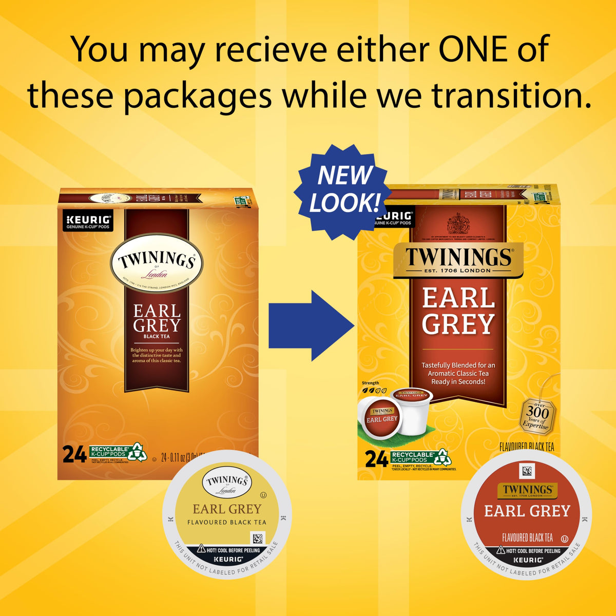 Twinings Earl Grey Black Tea K-Cup Pods for Keurig, 24 Count (Pack of 2)
