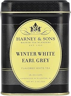 Harney & Sons Winter White Earl Grey Tea, 2 oz loose leaf tea