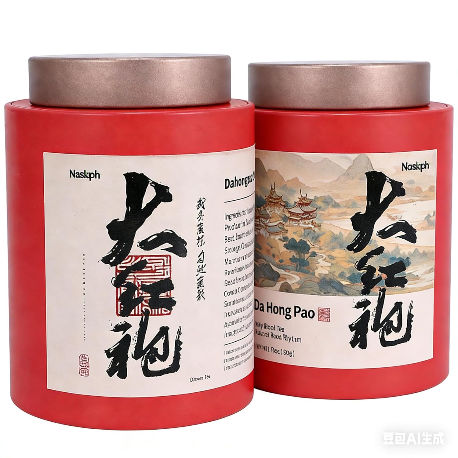 NASLAPH Da Hong Pao Loose Leaf, Wuyi Rock Oolong Tea with Fragrant and Mellow, Exquisite Traditional Craftsmanship, China Wuyi Mountain Big Red Robe Oolong Tea AAA特级 大红袍 乌龙茶 中国功夫岩茶