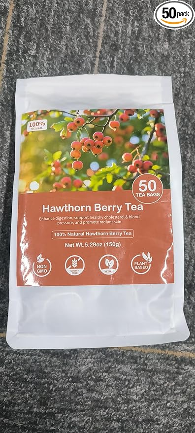 Hawthorn Berry Tea Bags,100% Natural Dried Hawthorn Berries No Caffeine Free Aid Digestion,Boost Imm