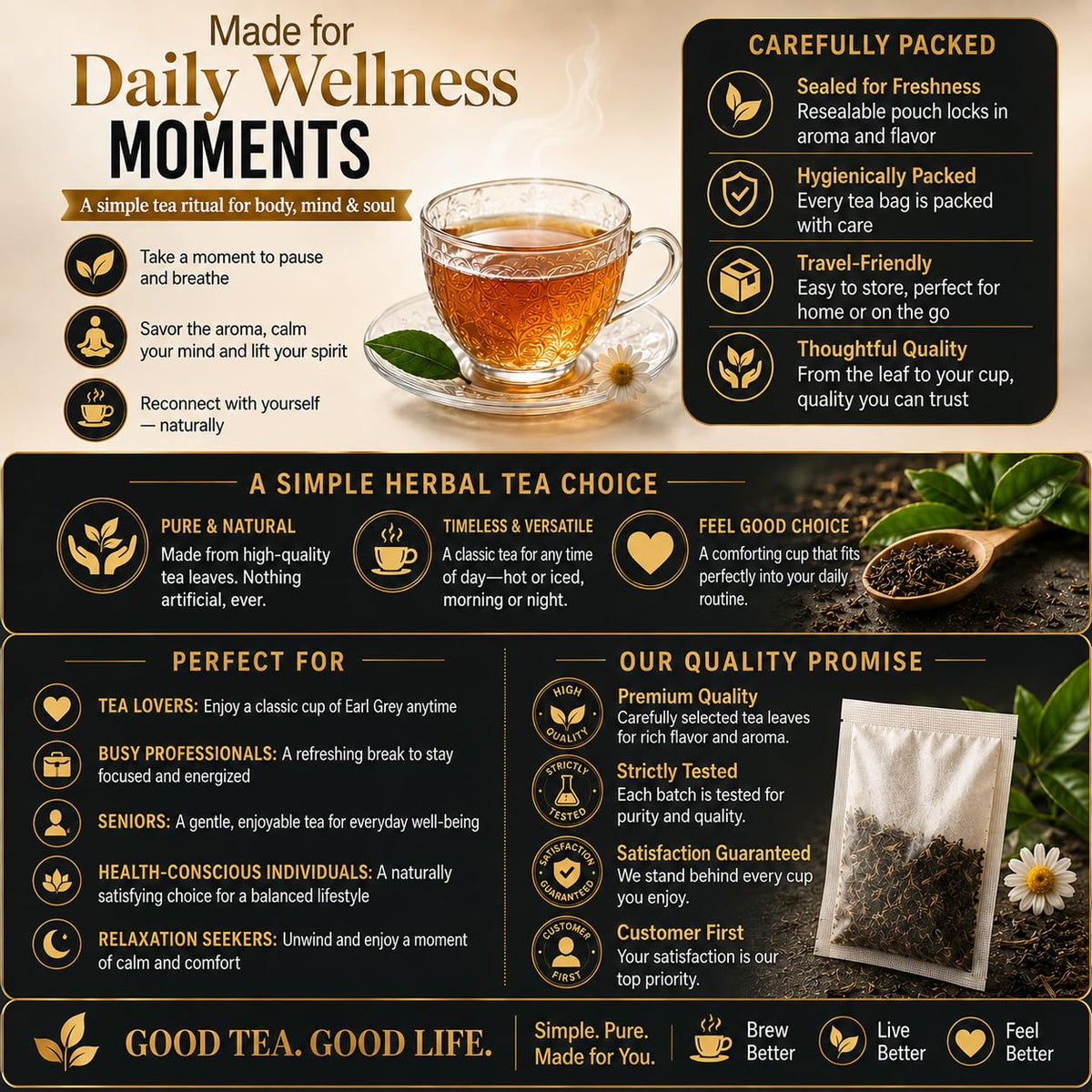Natural earl grey Black tea 200g. 100 tea bags 100% natural earl grey tea loose leaf Tea.Additive-Free• Sugar-Free • Vegan