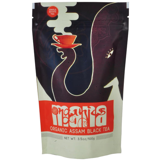 Certified Organic Assam Tea by Mana Organics, A Single Origin Organic Black Tea, Grade TGFOP1 (3.5 oz / 100 g)