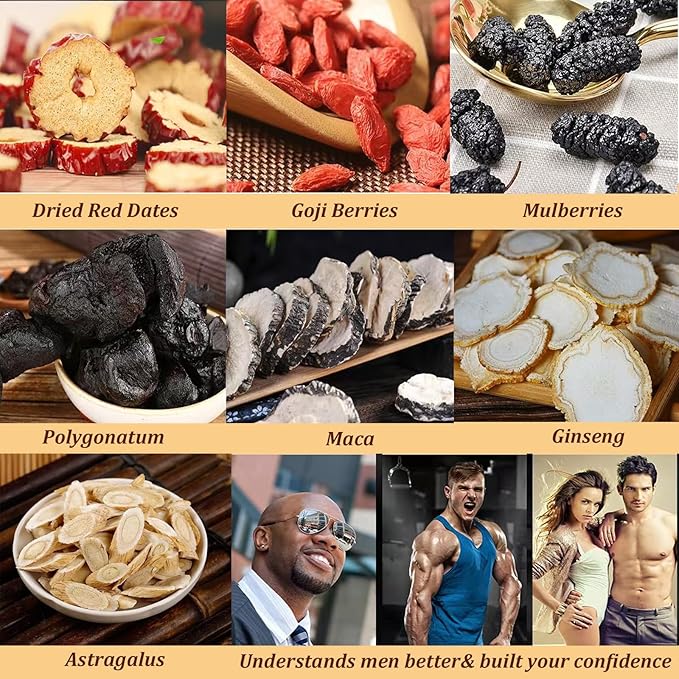 Ginseng Five Treasures Tea Kidney Tea, Ginseng Six TreasureTea, Traditional KidneyTea for Men and Women, 7 Precious Ingredients Formula
