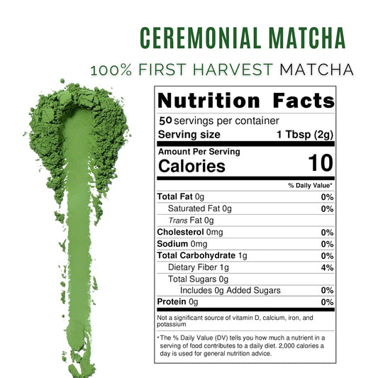 Satoen Authentic Japanese Ceremonial Grade Matcha Powder - Ceremonial Matcha Green Tea Powder from 100% Spring Premium First Harvest - Crafted for Matcha Straight Tea (100g) | 3.5 oz, Lattes, Smoothies, Baking, First Harvest, Stone Ground, Vibrant Green C