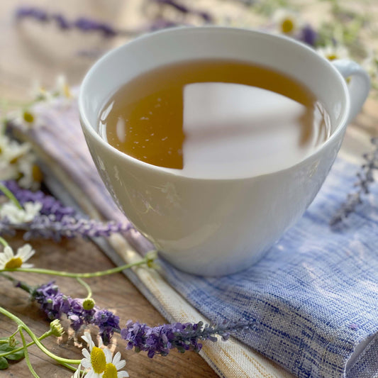 Bigelow Tea Lavender Chamomile plus Probiotic Herbal Tea, Caffeine Free, 18 Total Tea Bags (Pack of 1)
