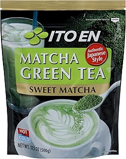 Ito En Matcha Green Tea, Sweet Powder, 17.5 Ounce (Pack of 1), Sweetened Green Tea Powder