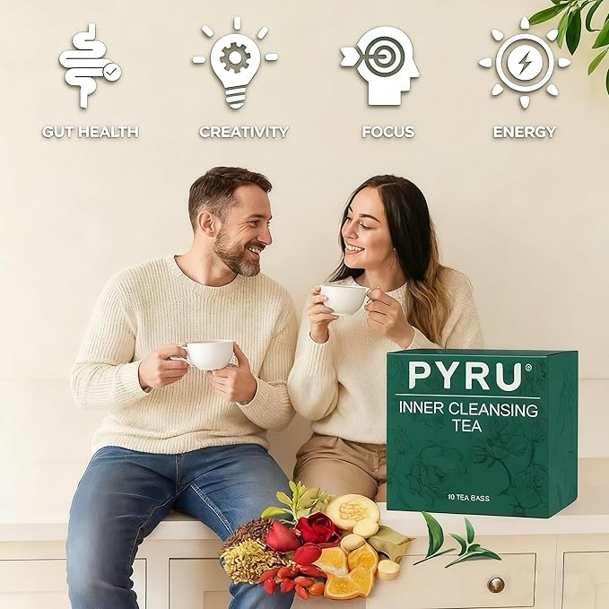 Pyru Tea (2 Pack) : Gentle Essence of Herbs, 12-Pack Box - Pure Ingredients, Natural Herbal Infusion Flavor 2025 Gift Ideas Or Daily Ritual Beverage,No Added Sugar.