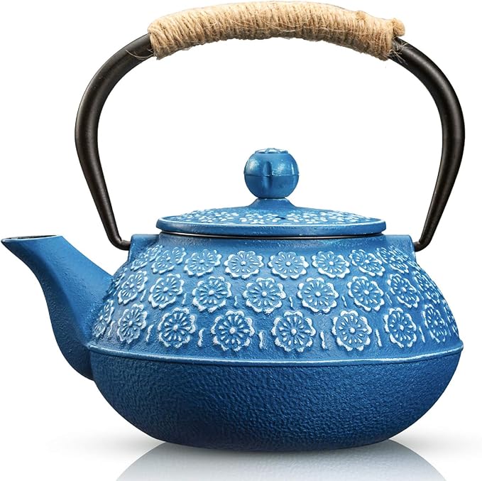 Sotya Cast Iron Teapot, 30oz/900ml Japanese Tetsubin Tea Pot with Infuser for Loose Leaf and Tea Bag