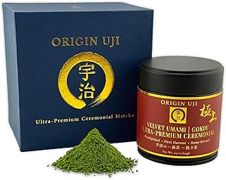 Origin Uji Ultra-Premium Ceremonial Matcha Green Tea Powder, Gokou Single Cultivar, Handpicked, First Harvest, 30+ Day Shade-Grown, Stone-Ground, Competition Grade