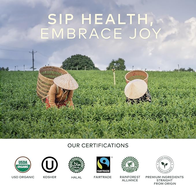 G GRANA Tea Pods, Compatible with Nespresso OriginalLine, 15 Count, Variety Pack of Green Tea, Black Tea, Green Ginger Lemon, Peppermint, and Hibiscus Teas, USDA Organic, Single Serve Capsules