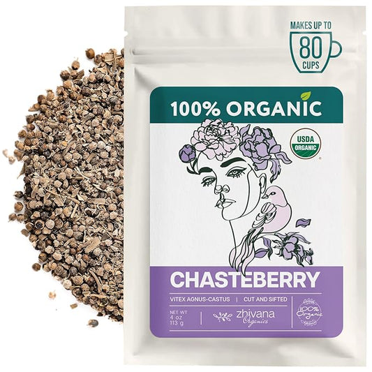 Zhivana Organics Chasteberry Tea – Vitex Agnus-Castus Herb, 4oz