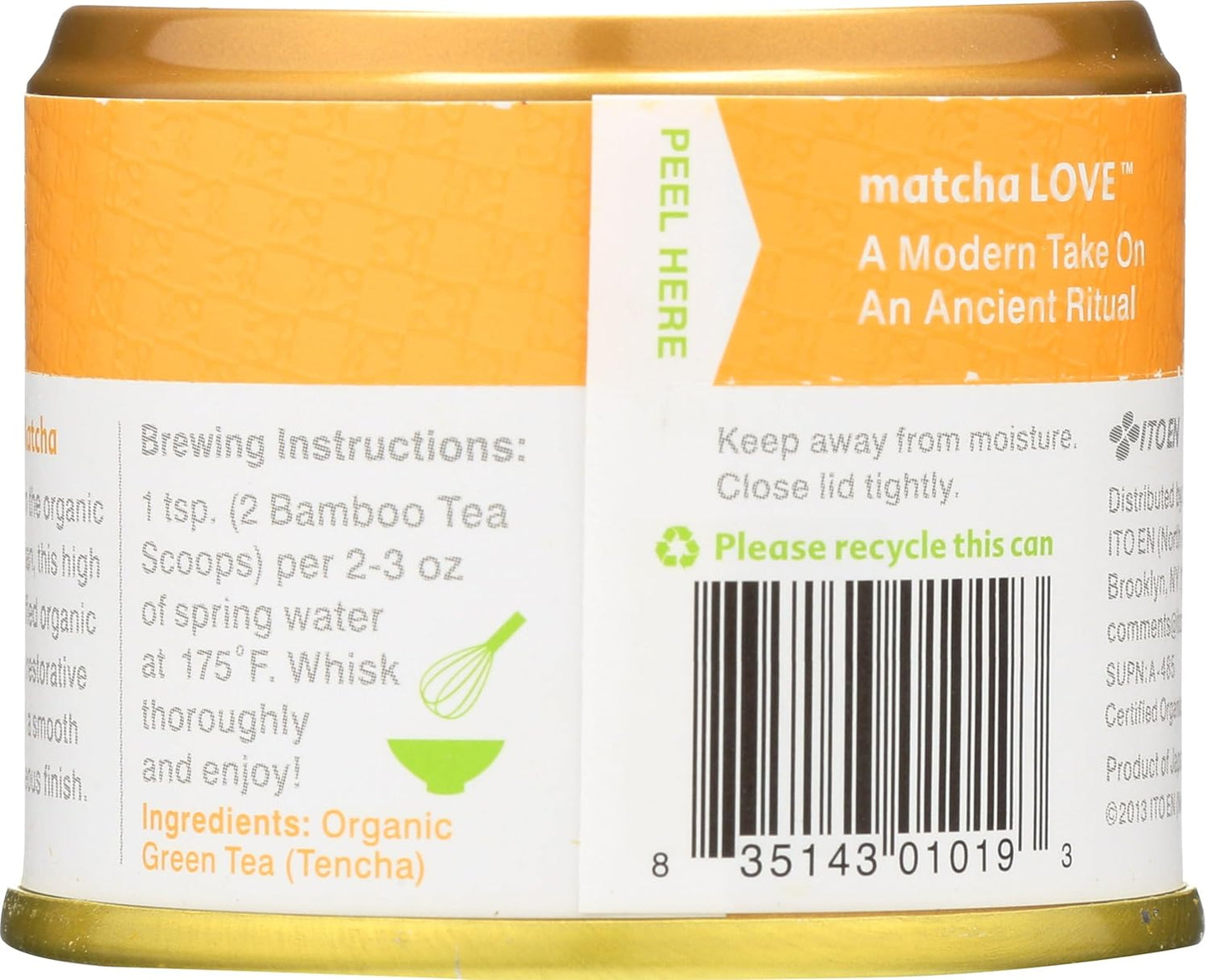 Ito En Matcha Love Organic - Matcha Powder, 20G Tin