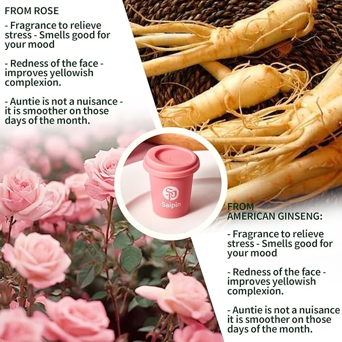 SAIPIN Ginseng Rose Tea – Instant Herbal Kidney Tea for Energy & Beauty | 10 Pack Organic Adaptogen Rose Ginseng for Women & Men | Caffeine-Free, Sugar-Free | Detox.