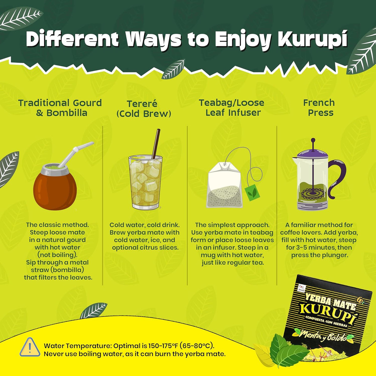 Kurupi Yerba Mate with Mint & Boldo 500 g (1.1 lb)