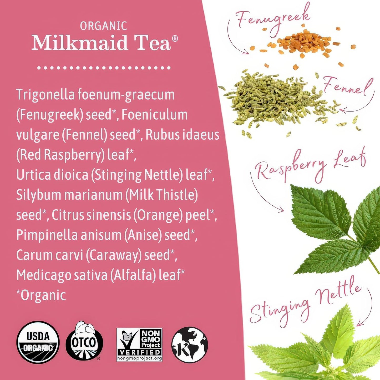 Earth Mama Organic Milkmaid Tea - 32 Teabags - Lactation Support Herbal Tea - Breastfeeding Essentials - Caffeine Free & Non-GMO Project Verified