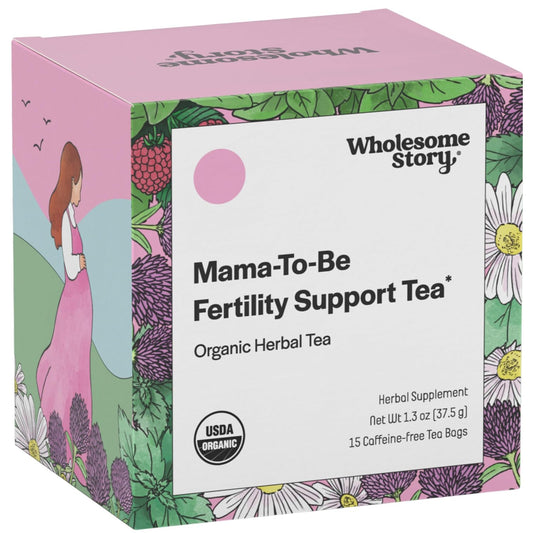 Organic Herbal Tea with Red Raspberry Leaf, Cinnamon Bark, Spearmint, Nettle, Chamomile & Red Clover – 15 Pyramid Sachets