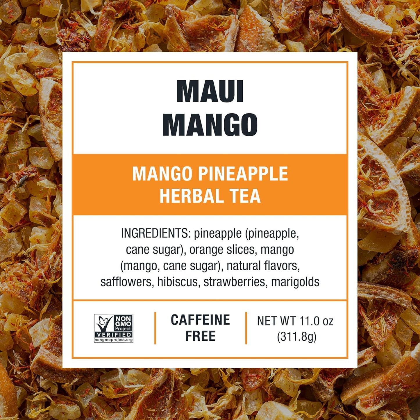 Tiesta Tea - Maui Mango Cold Brew, Loose Leaf, Mango Pineapple Herbal Tea | Premium Non-Caffeinated Blend, Cold Brew Packets, Makes 64oz Pitcher Per Bag (Pack of 10)