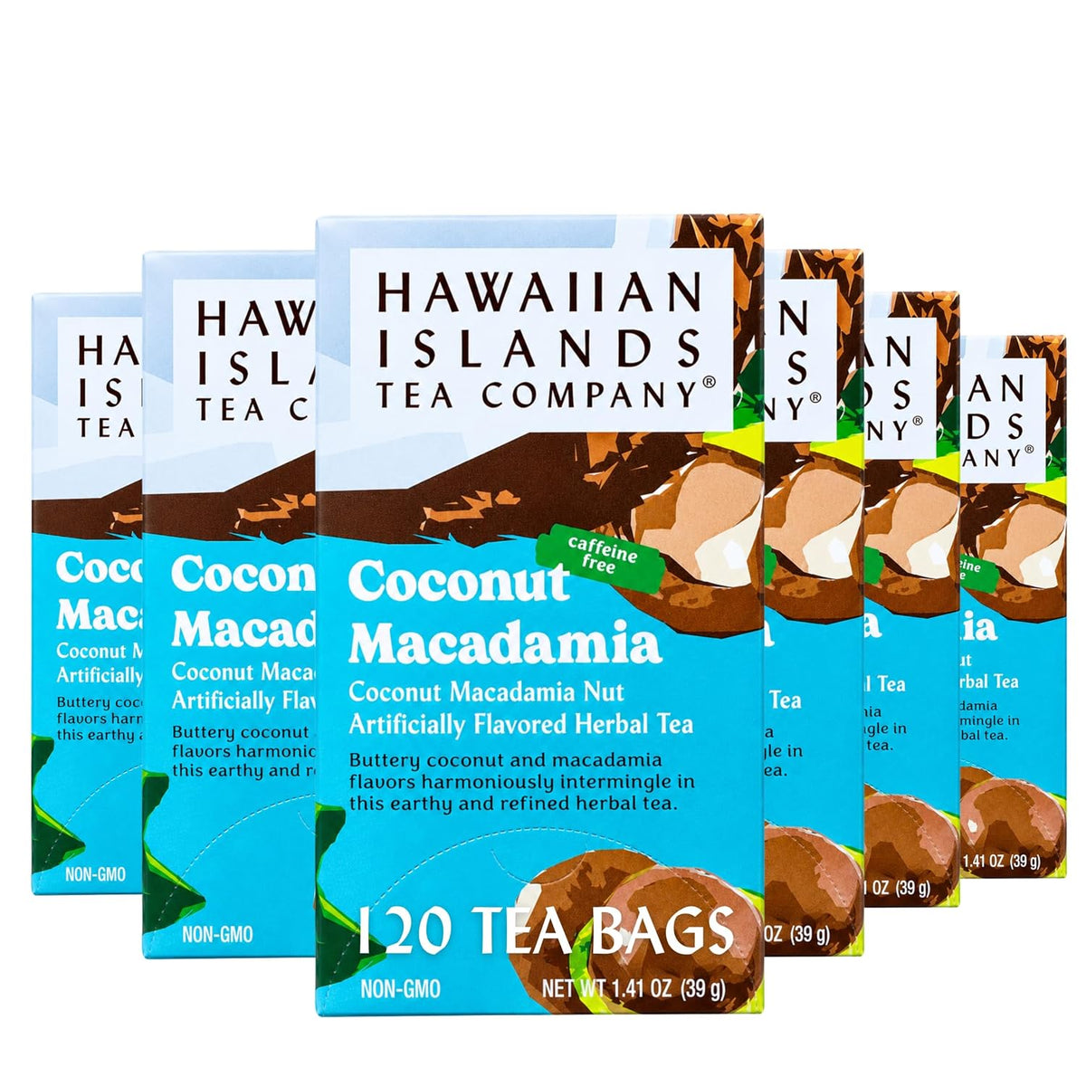 Hawaiian Islands Tea Company Coconut Macadamia Red Rooibos Tea 120 Teabags