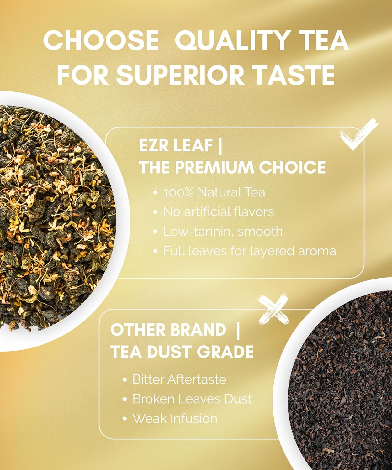 Premium Osmanthus Jin Xuan Oolong Loose Leaf Tea 1.76oz (50g) Taiwan High Mountain Tea, Natural Milky Aroma, Real Osmanthus Scented, Vacuum-Sealed for Peak Freshness, Serving 17-25 Cups
