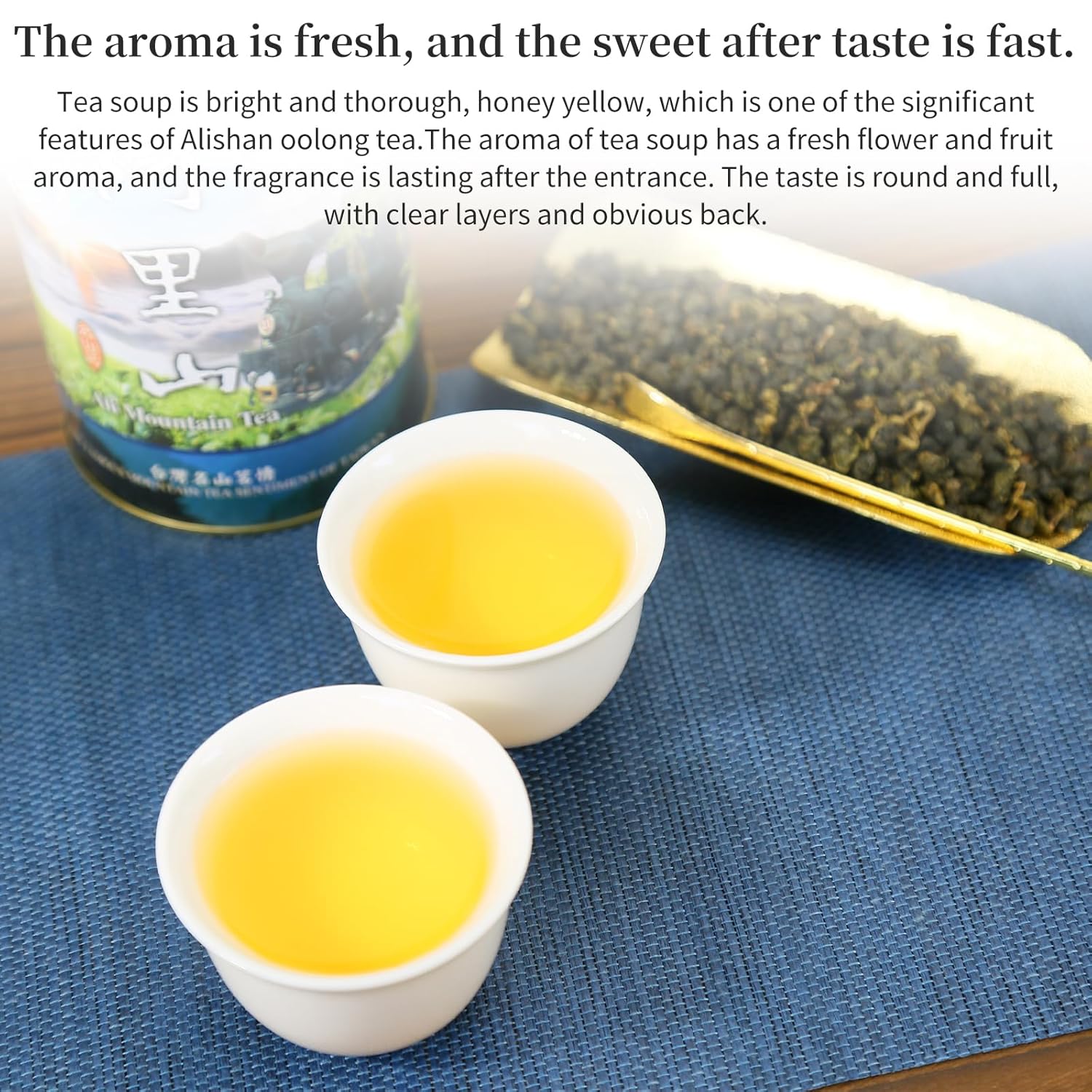 Yuexi Alishan Oolong Tea Loose Leaf Taiwan High Mountain Tea Taiwan Gaoshan Ulong Tea Green Oolong Tea 阿里山 台湾茶 高山茶 乌龙茶 150g/5.29oz