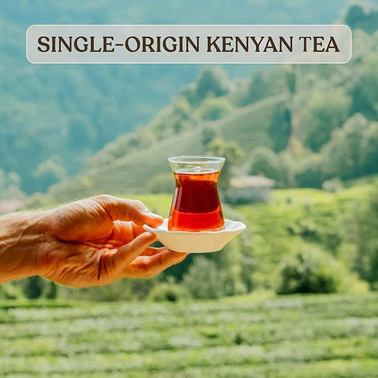 Akina Single-Origin Mango Black Tea Bags | 100% Naturally Flavored Fruit Tea, Kenyan Origin, Gourmet (25 String & Tag Bags, 50g)