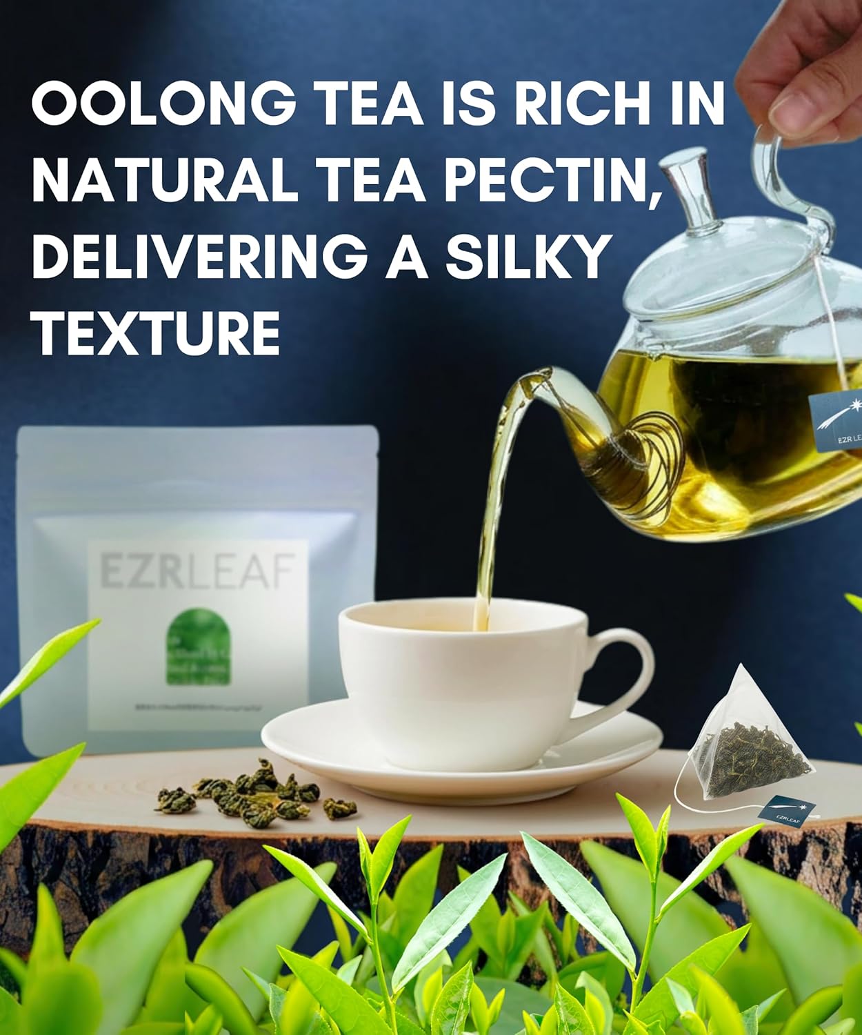 Premium Taiwan Four Seasons Spring Oolong, 1.76oz (50g) Si Ji Chun Oolong Tea Whole Loose Leaf, High Mountain Floral & Smooth Taste, Foil Bag Inside for Lasting Freshness, Serving 17-25 Cups