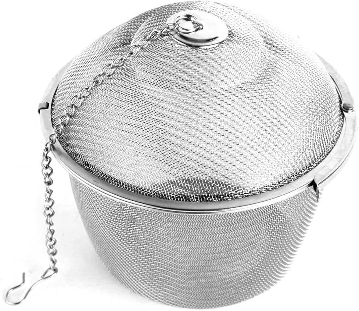 NAWTOR Extra Large Stainless Steel Twist Lock Mesh Tea Ball Tea Strainer Filter Spice Infuser 11cm/4.3 inch