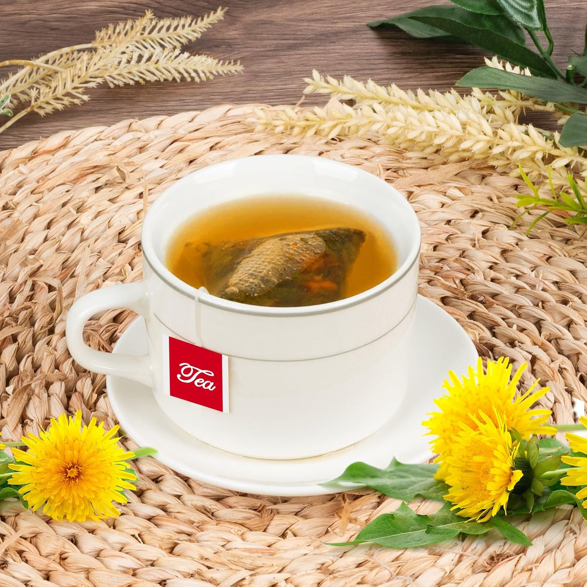 Dandelion Root and Leaf Tea, Detox Herbal Tea Support Liver &amp; Kidney Health