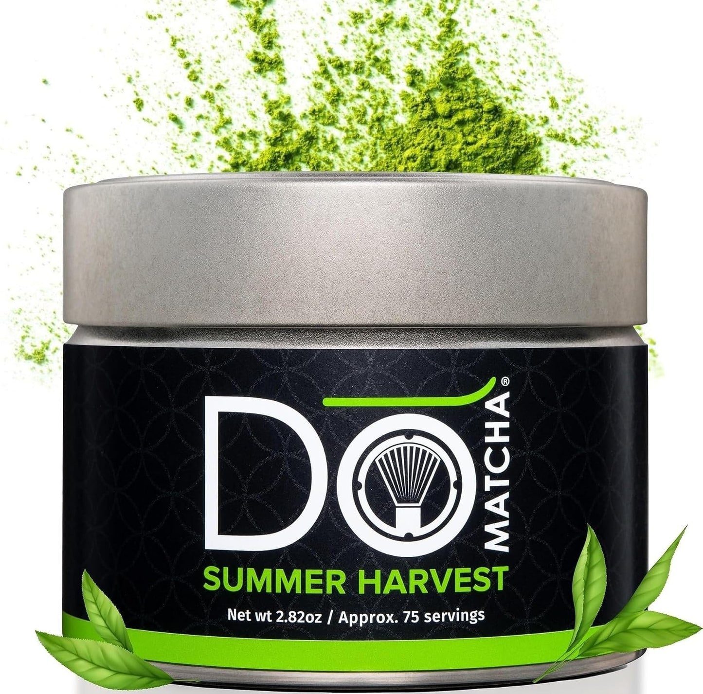 DoMatcha - Summer Harvest Green Tea Matcha Powder, Natural Source of Antioxidants, Caffeine, and L-Theanine, Promotes Focus and Relaxation, Kosher, 75 Servings (2.82 oz)