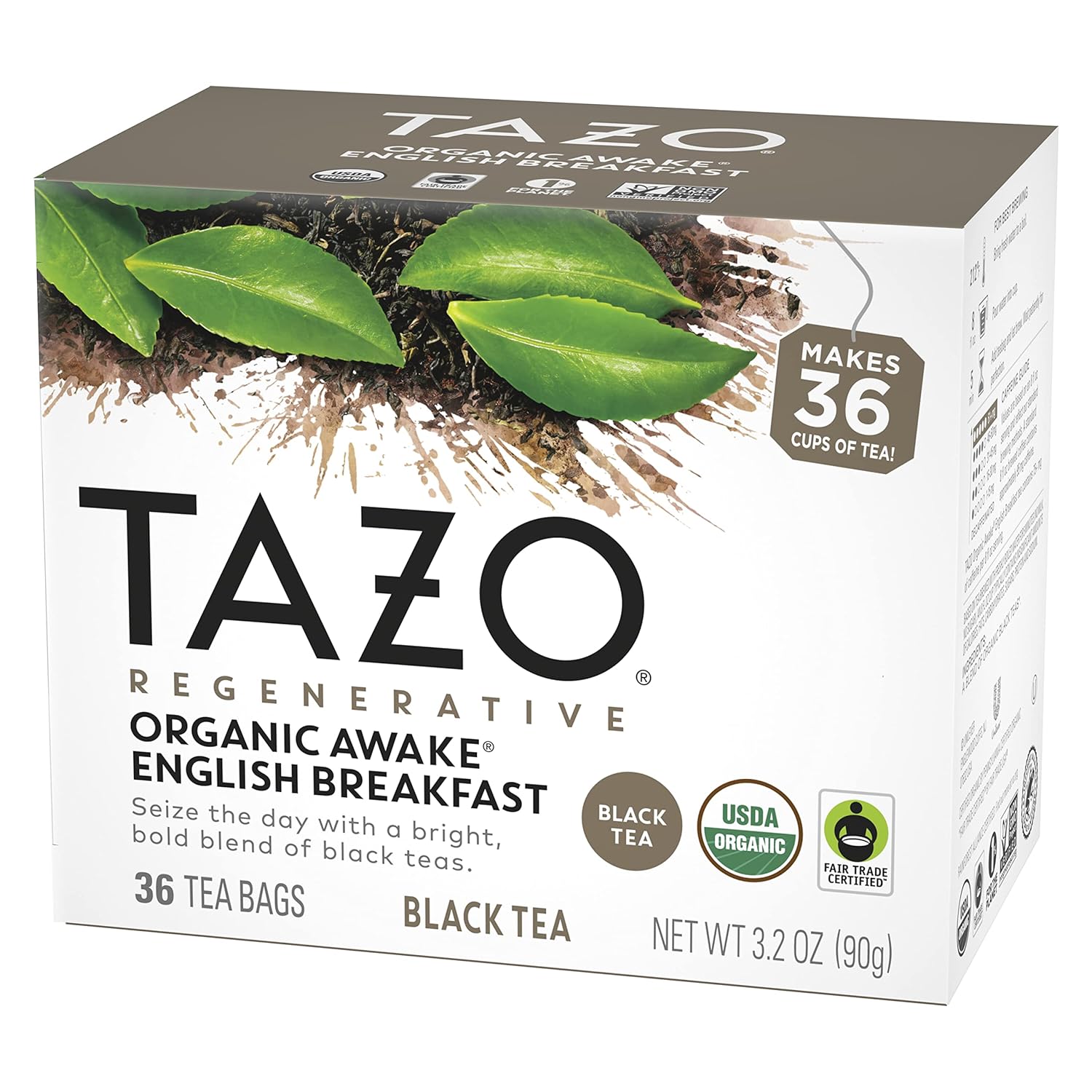 TAZO Tea Bags, Black Tea, Regenerative Organic Awake English Breakfast Tea, 36 Count