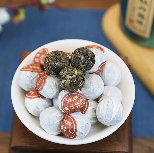 XIXICHA White Peony Tea Pearls 2013Yr Bai Mu Dan Aged Loose Leaf Fuding White Tea Chinese Tea White Tea Balls Bai Cha Long Zhu 200g/7oz Soft & Sweet Aroma 白茶 白牡丹龙珠茶 福鼎白茶