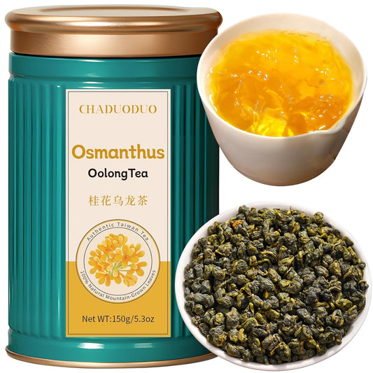 CHADUO Osmanthus Oolong Tea taiwan oolong tea Loose Leaf Premium Taiwan High Mountain Oolong Tea 5.3oz Natural Osmanthus Fragrance Sweet Taste 中国茶 烏龍茶 台湾茶 桂花乌龙茶