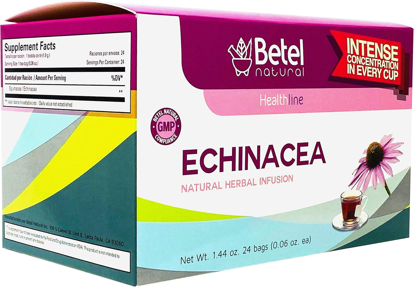 Echinacea (Equinacea) Tea by Betel Natural - Fight The Winter Blues - 24 Tea Bags
