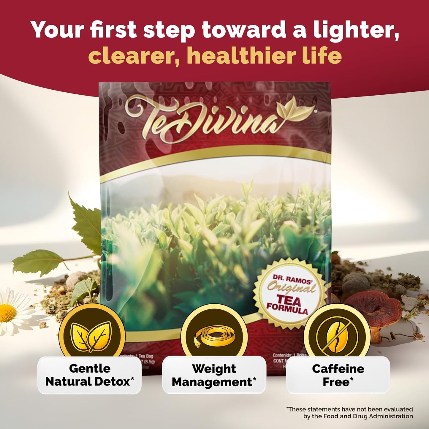 Te Divina Original Organic 50MG 1 Tea Bag .03oz